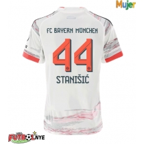 Camiseta Bayern Munich Josip Stanisic #44 Visitante Equipación para mujer 2025-26 manga corta